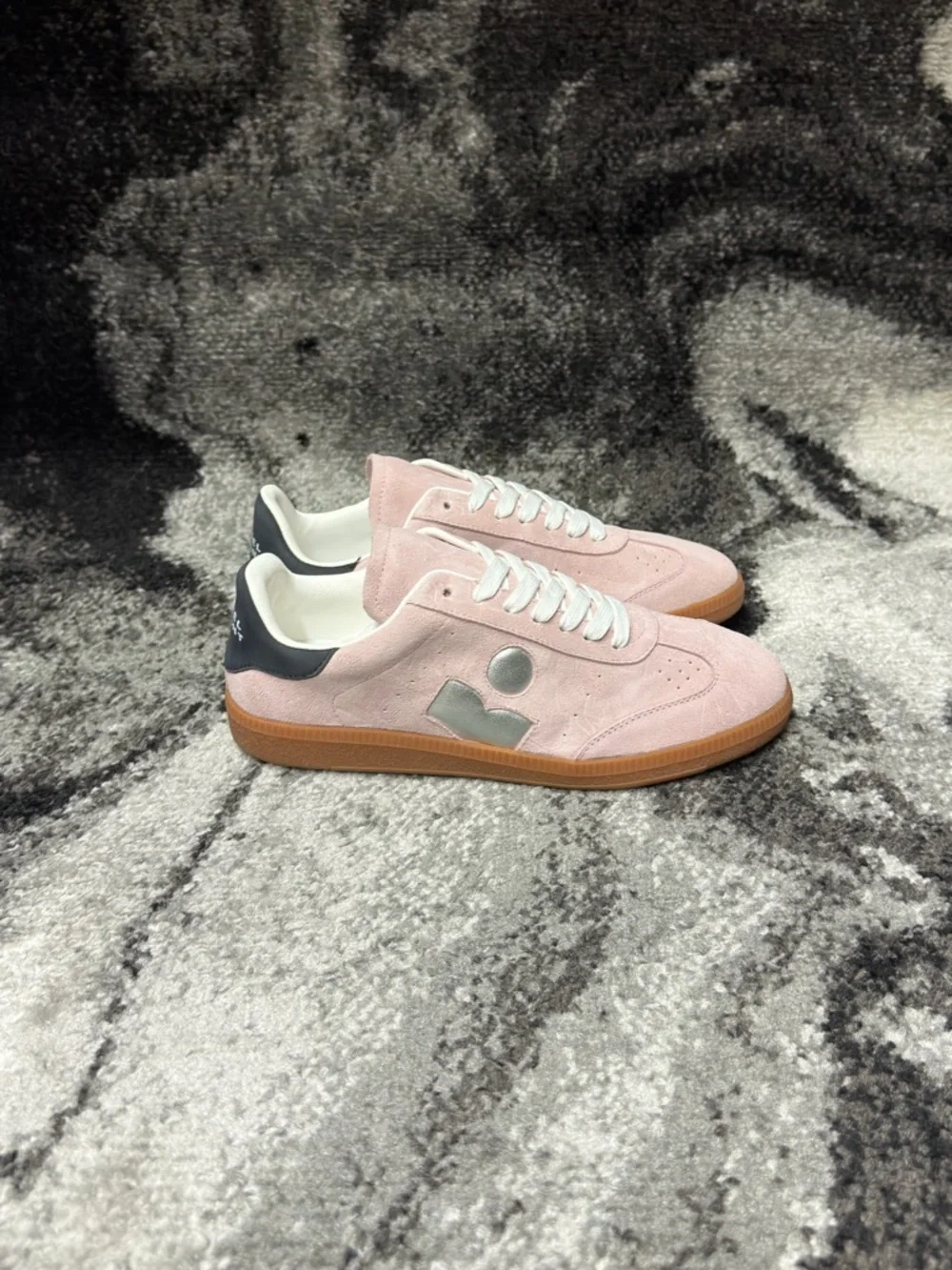 Isabel Marant Women’s Bryce Lace Sneaker White Pink Size 39 40 - Picture 3 of 6